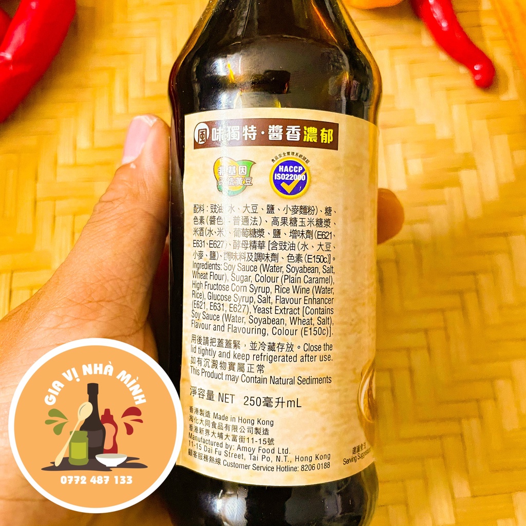 Nước tương  ngọt Amoy Hồng Kông- chai 250ml