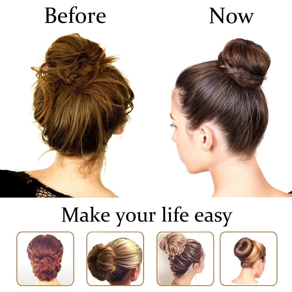 Búi Tóc Giả Màu Đen / Be / Cà Phê Cho Nữ