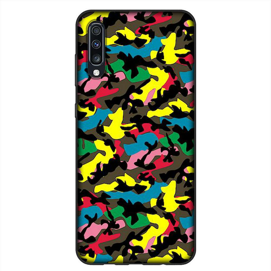 Ốp điện thoại silicon họa tiết camo cho Samsung Galaxy S21 Ultra S8 Plus M31 M51 A11 A31 A51 S21+ S8+ S21Plus