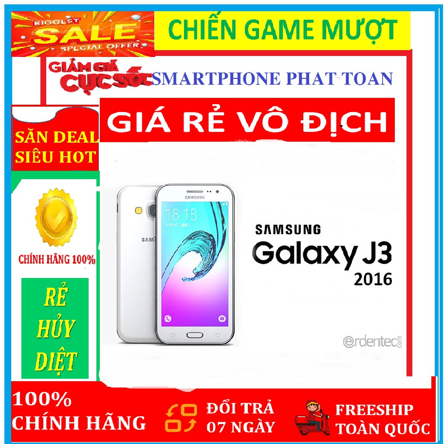 __ điện thoại  Samsung galaxy J3 - Samsung J3 2016 2sim mới Chính Hãng