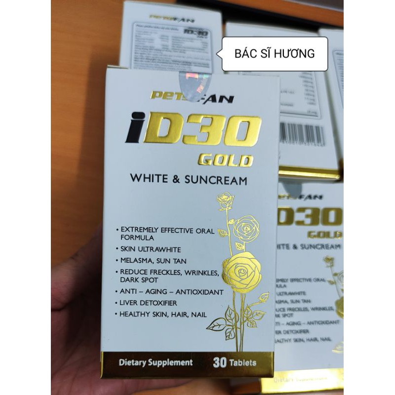 [ CHÍNH HÃNG MẪU MỚI] Viên uống trắng da,chống nắng ID30 GOLD | BigBuy360 - bigbuy360.vn