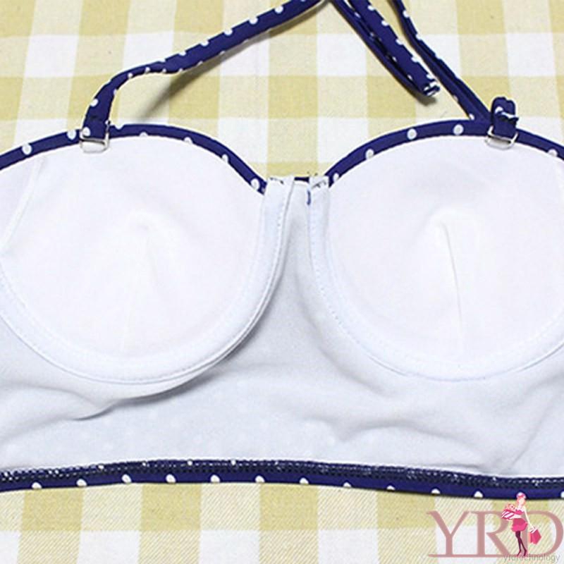 Bikini lưng cao hoạ tiết chấm bi thiết kế đơn giản phong cách Hàn Quốc | BigBuy360 - bigbuy360.vn