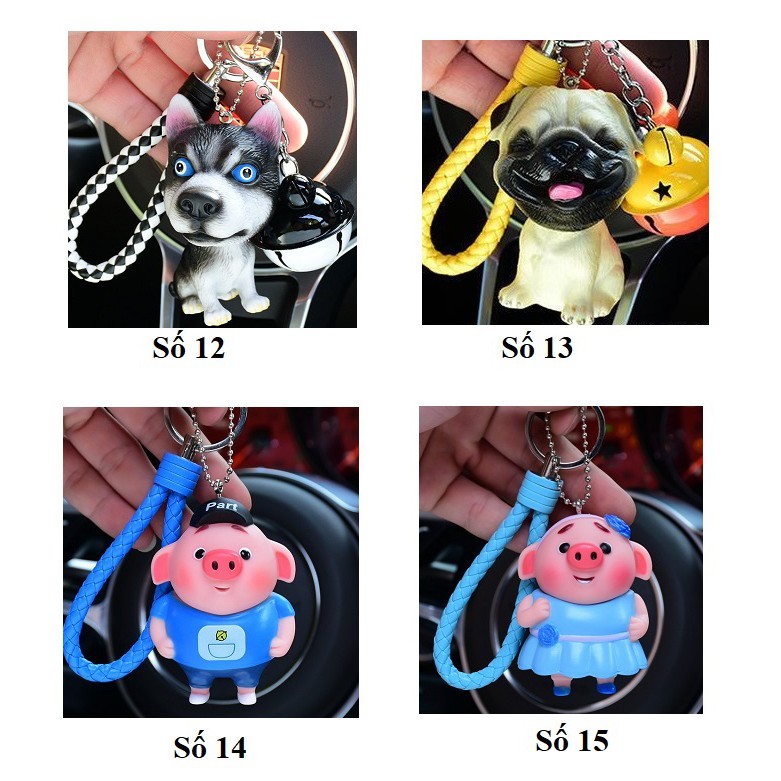 Móc khóa 11 hình cute trang trí cho ba lô, túi xách, chìa khóa xe (được chọn hình)