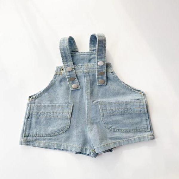 Set Áo Thun Ngắn Tay Và Quần Yếm Denim Thời Trang Mùa Hè Mới Của Hàn Quốc 2023 Dành Cho Bé Gái