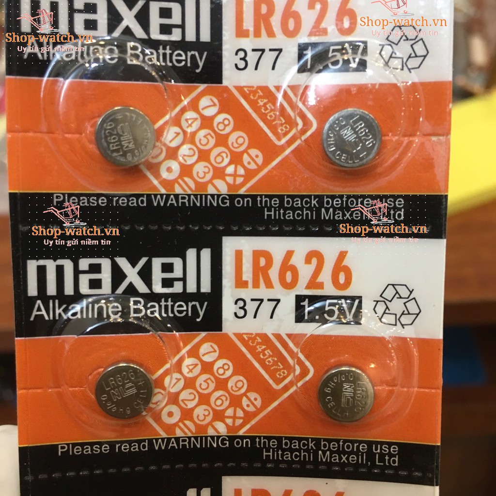 Pin đồng hồ Maxell LR626 377 1,5v dùng thông dụng cho các loại đồng hồ quatz.