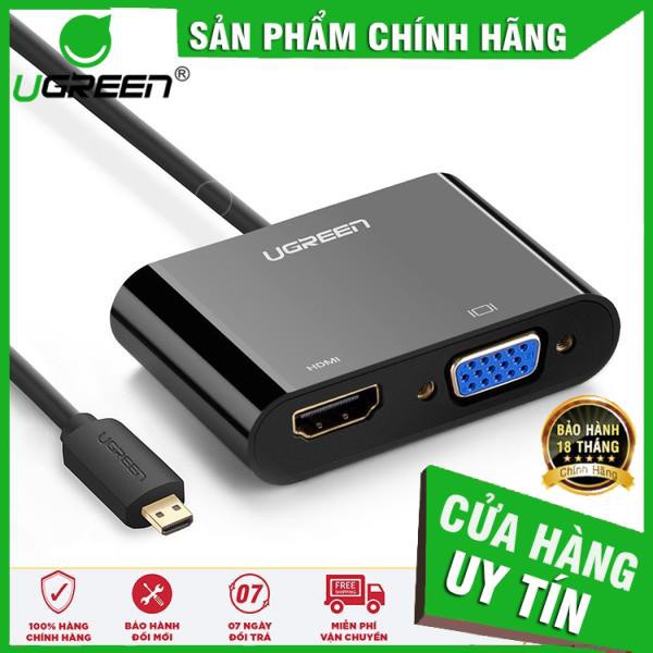Cáp Micro HDMI to VGA, HDMI Ugreen 30355 ✔HÀNG CHÍNH HÃNG ✔