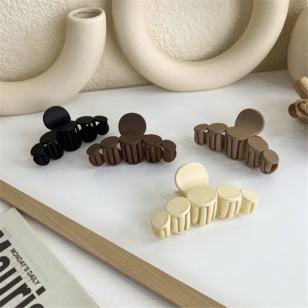 Kẹp Tóc Càng Cua Bằng Acrylic Màu Đen Thời Trang Cho Nữ