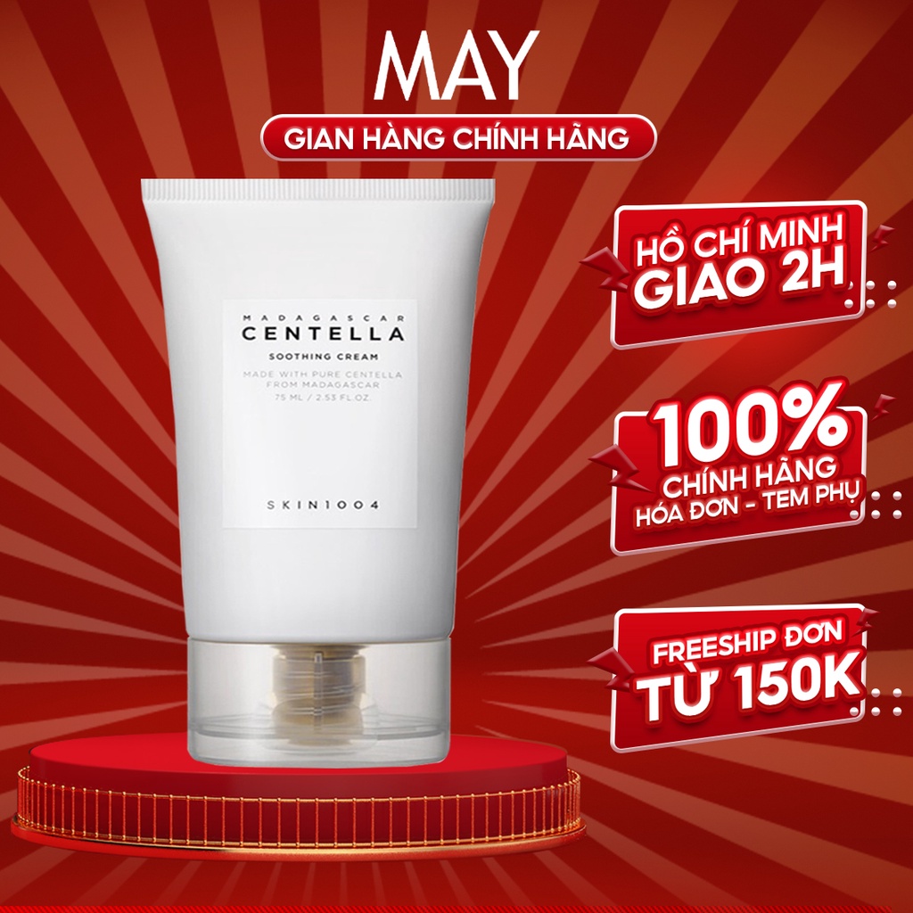 Kem Dưỡng Ẩm, Kiềm Dầu Dành Cho Da Mụn Skin1004 Rau Má Madagascar Centella SOOTHING Cream 75ml