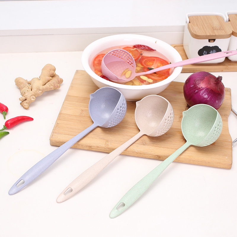 Bộ Muỗng/Rá Lọc Cán Dài 2 Trong 1 Đa Năng Tiện Dụng Cho Nhà Bếp