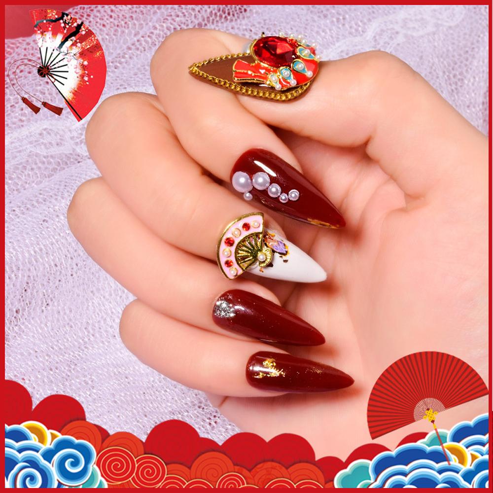Phụ Kiện Trang Trí Móng Tay Phong Cách Trung Hoa Sang Trọng DIY