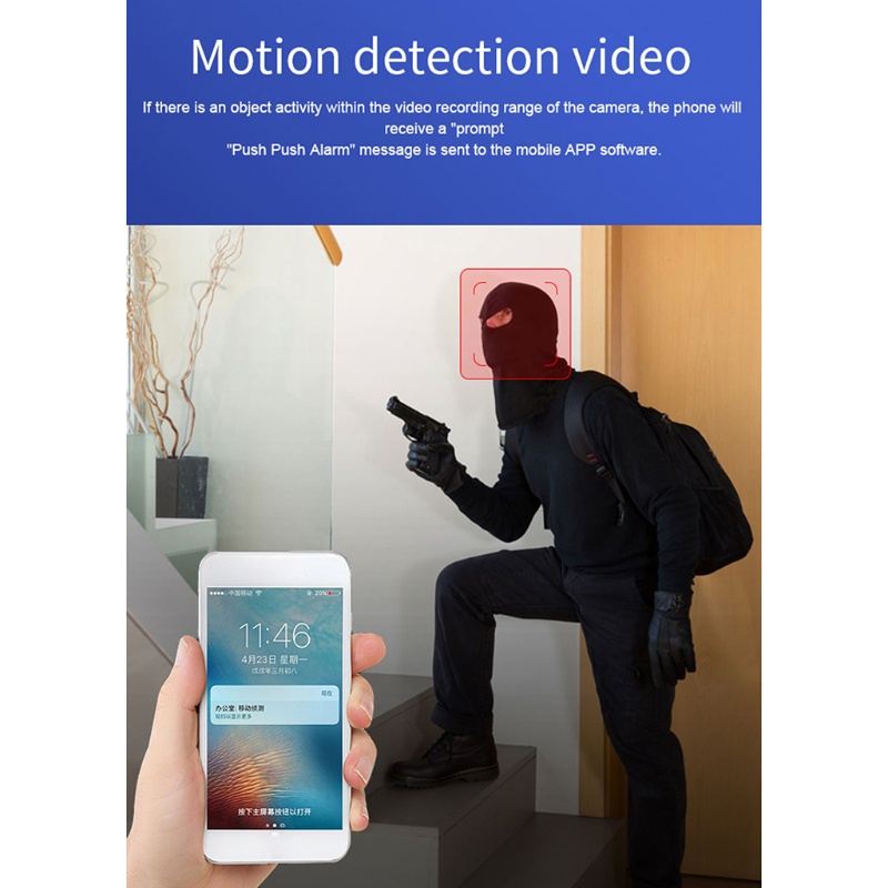 Camera Mini X6 WIFI Hồng Ngoại 1080P Hỗ Trợ Tầm Nhìn Ban Đêm 155° Máy Quay Góc Rộng Điều Khiển Từ Xa