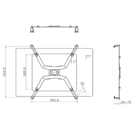 Kẹp Màn Hình Dành Cho Màn Không Có Tâm Lỗ  NB - FP1 (  Phù Hợp Màn Hình 17 - 27 inch ) | BigBuy360 - bigbuy360.vn