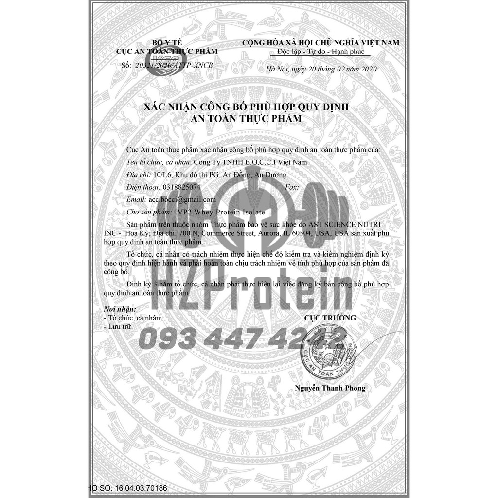 VP2 WHEY PROTEIN ISOLATE - 2LB - SỮA TĂNG CƠ CHẤT LƯỢNG CAO