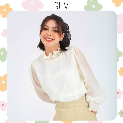 Áo tay dài voan tơ cao cấp freesize Turble Top By Gum Tailor