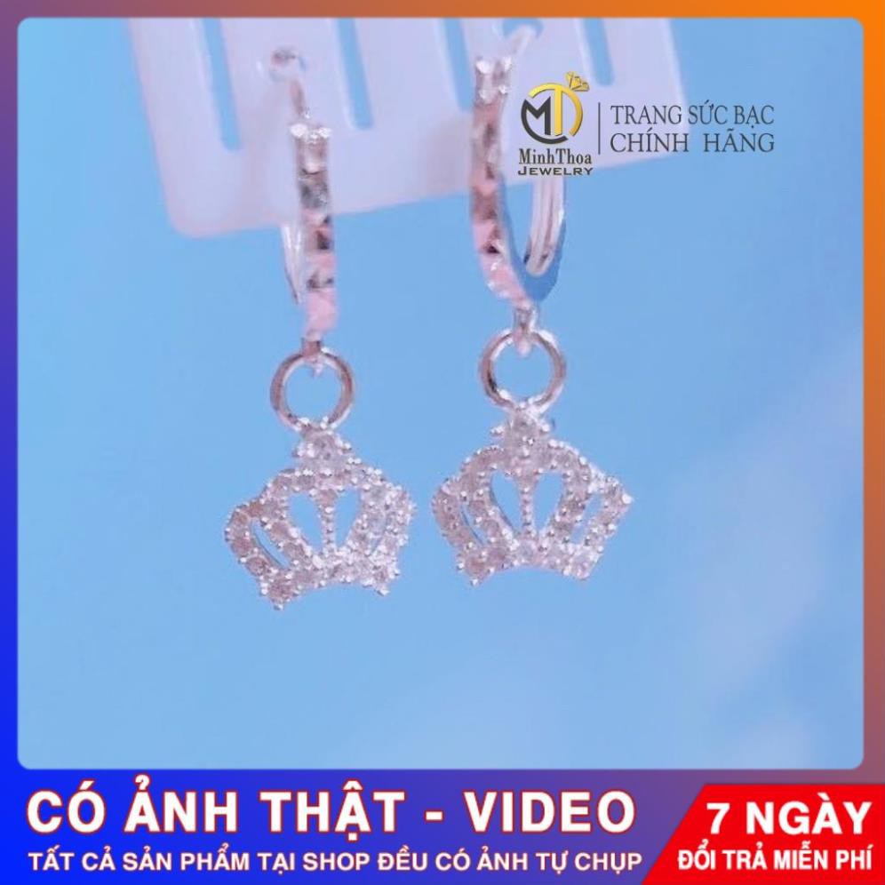 Combo dây chuyền, bông tai, nhẫn bạc bé gái hình vương miện, trang sức bạc đẹp Tuấn Thoan JEWELRY