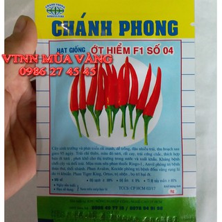 Hạt giống ớt chỉ thiên CHÁNH PHONG 04 TRÁI LỚN 1 GÓI 5gam 1000 hạt
