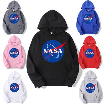 Áo Hoodie Cotton Dáng Rộng In Hình NASA 10 Màu Thời Trang Cho Nam