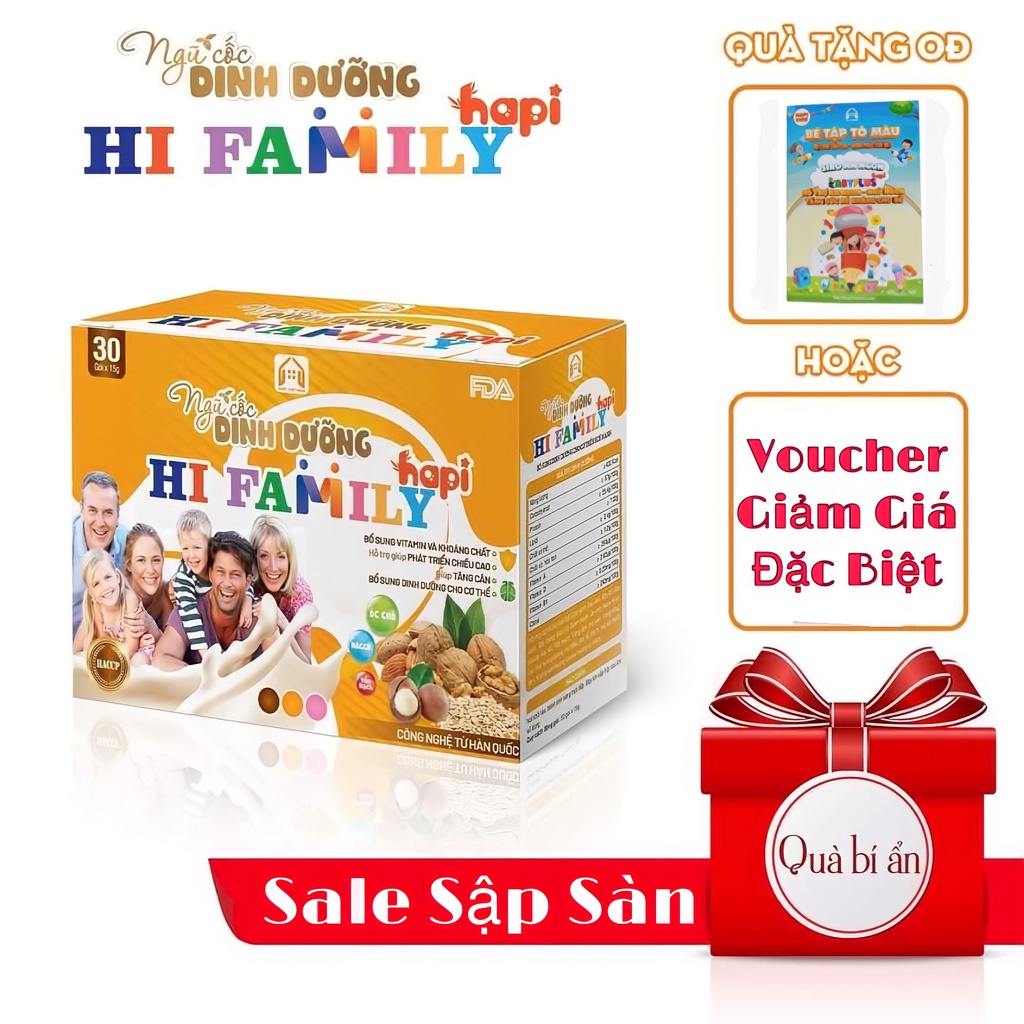 Hi FAMILY HAPI BABYPLUS - Ngũ Cốc Dinh Dưỡng Gia Đình, Tăng Và Giảm Cân, Tăng Sức Đề Kháng, Bổ Sung Dinh Dưỡng