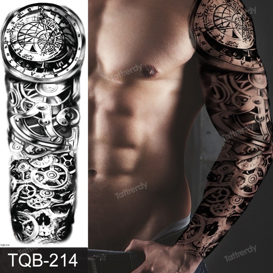 Hình Xăm Dán Tạm Thời Chống Nước Hình Động Vật Đen Cá Tính