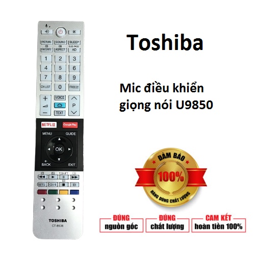 Điều khiển tivi toshiba giọng nói CT-8536 , Remote TV toshiba giọng nói dòng U9850 hàng chính hãng mới 100%
