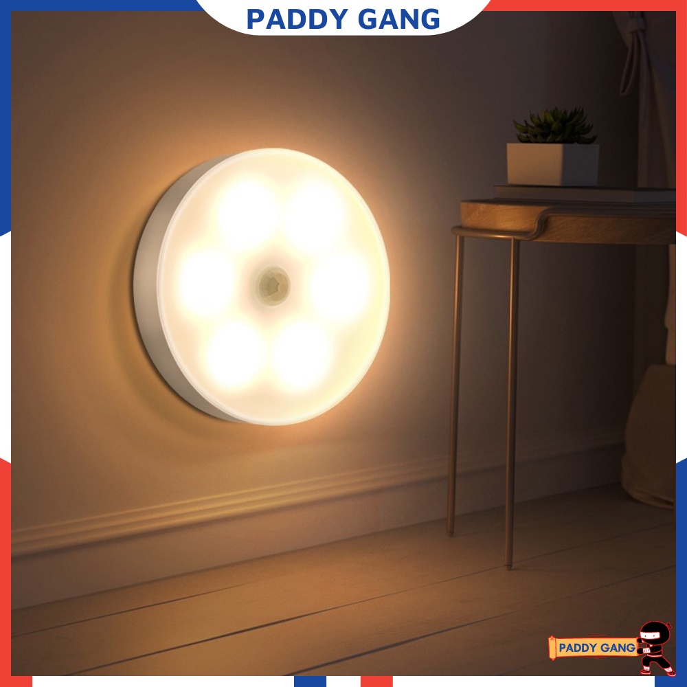 Đèn Led Cảm Ứng Dán Tường Cảm Biến Tự Động Sáng Khi Có Người, Đèn Cảm Biến Chuyển Động Sạc USB Tích Điện