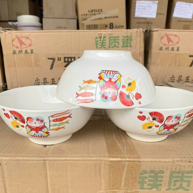 Xả Kho Bát tô 7inch, tô phở 7inch họa tiết đẹp mắt