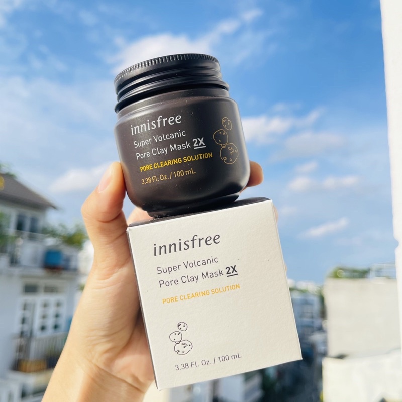 Mặt nạ đất sét đá tro núi lửa Innisfree Super Volcanic Pore Clay Mask 2X fullsize 100ml (Hàn)