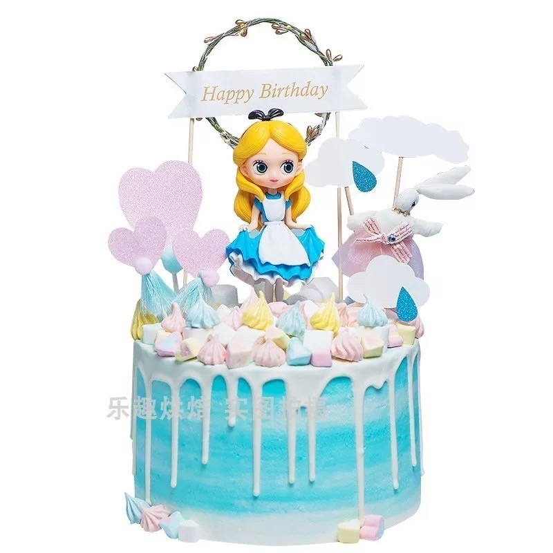 Công Chúa Alice Mắt To Phiên Bản Trang Trí Bánh