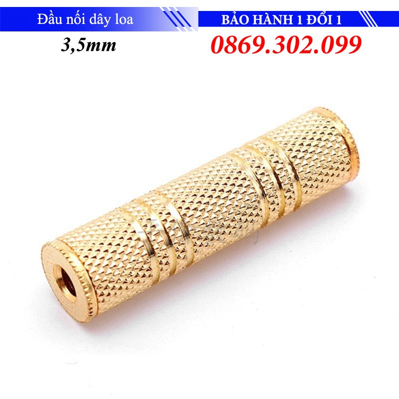 Đầu nối dây loa chuẩn 3.5 hai đầu âm mạ vàng