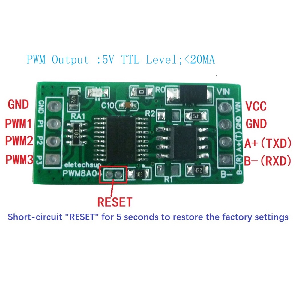 Bo Mạch Phát Xung Pcbfun 3 Channl 1Hz-20kHz Có Thể Điều Chỉnh PWM UART RS232 RS485