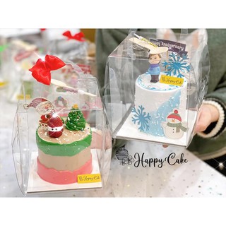 10 Hộp bánh sinh nhật Mica trong suốt mini đựng bánh gato (kèm đế)