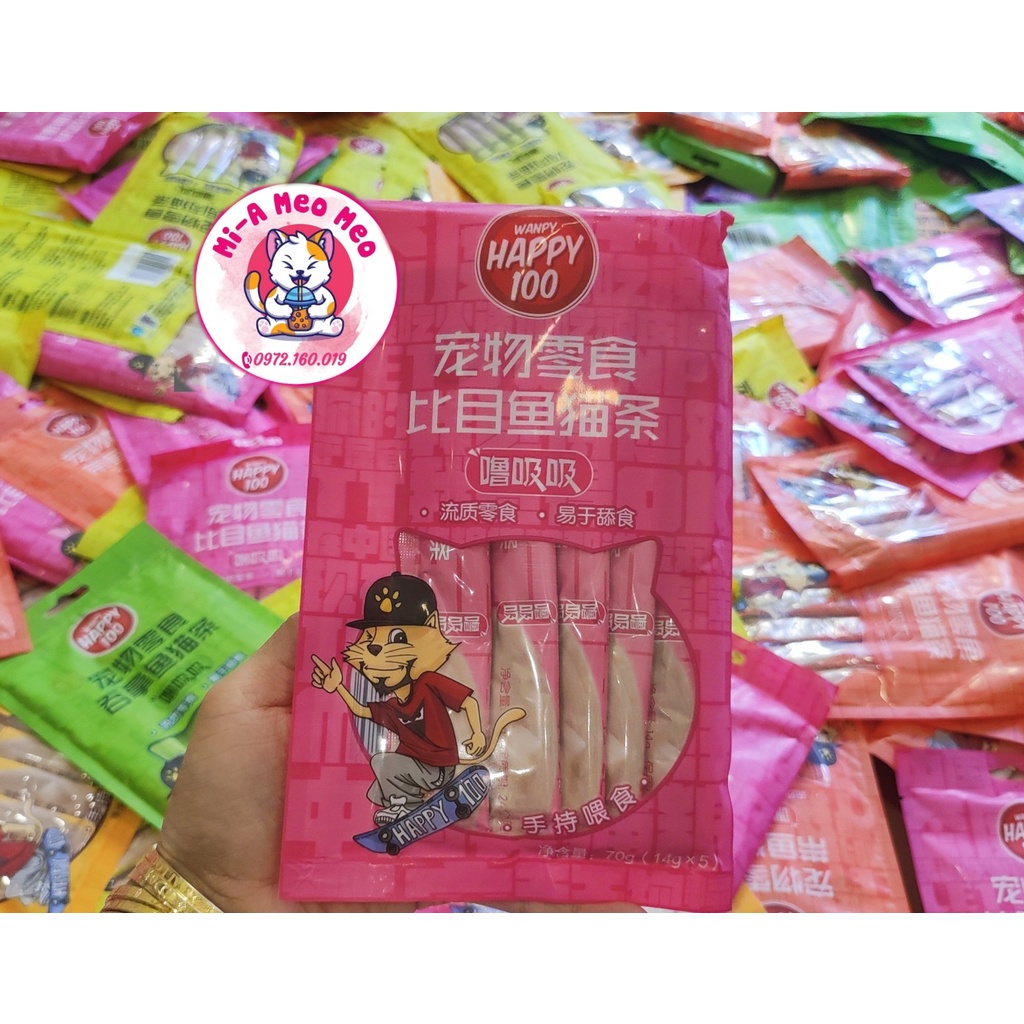 Súp thưởng Wanpy Happy 100 cho Mèo - Nội địa Trung