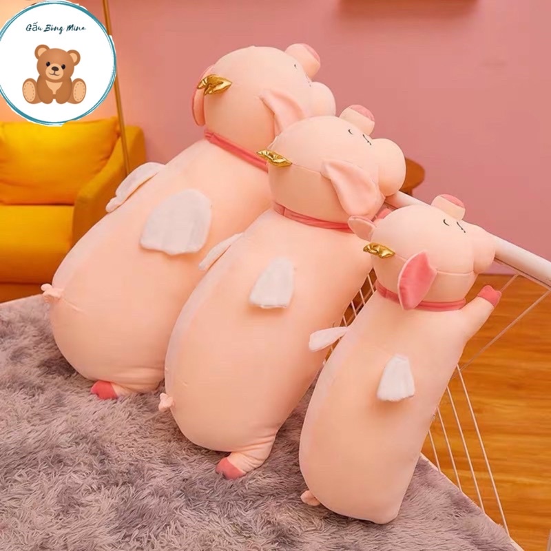 Gấu Bông Heo Nằm Sweet Cánh Thiên Thần Mềm Mịn - Gấu Bông Mina