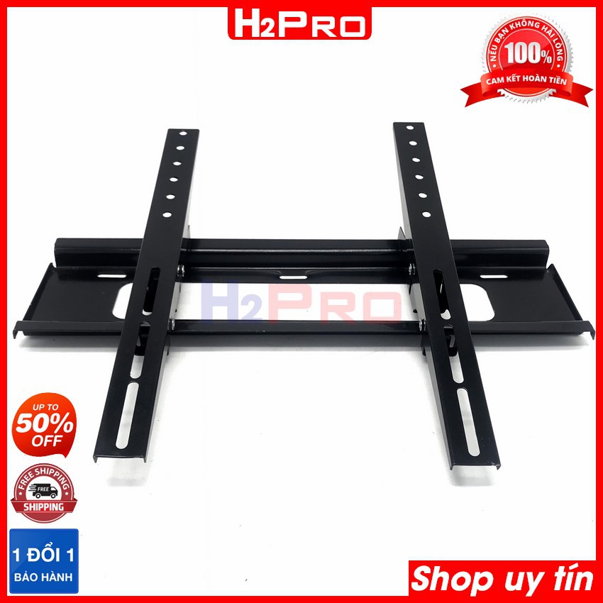 Giá treo tivi nghiêng H2Pro 42-50-60-70 inch gắn tường, khung treo tivi gật gù bảo hành 3 năm (tặng bộ ốc vít 30k)