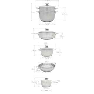 Bộ Nồi Five Star 5 ( 3 Đáy Nấu Từ)
