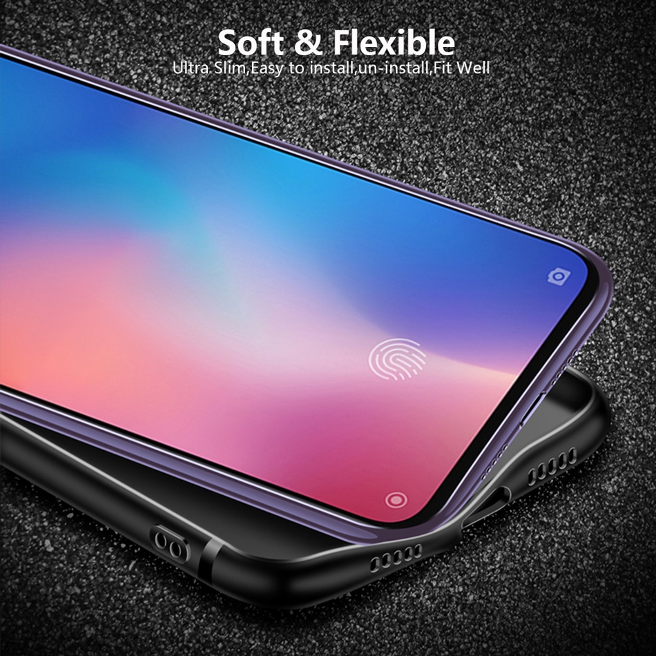 Ốp Lưng Cao Su Mềm Màu Trơn Cho Xiaomi Mi Note 10 Pro