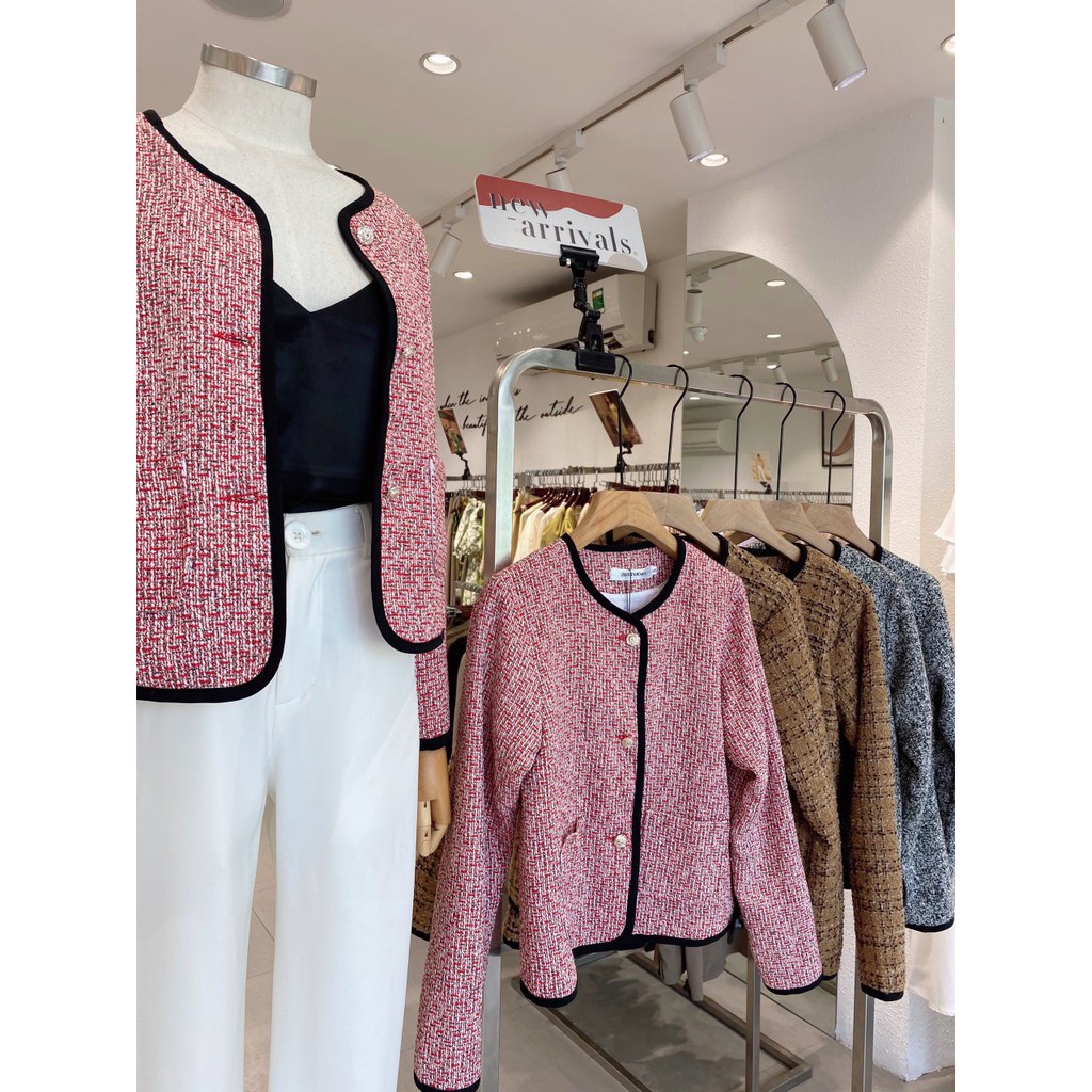 [26Studio] Áo khoác vải tweed 2 màu Malia Jacket