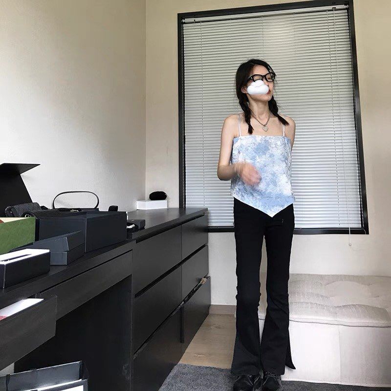 Áo Lửng Hai Dây Quyến Rũ Phong Cách Retro Hàn Quốc | BigBuy360 - bigbuy360.vn