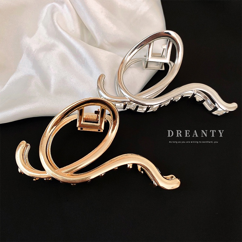 Kẹp Tóc Kim Loại Họa Tiết Hình Học Phong Cách Hàn Quốc Mới Cho Nữ