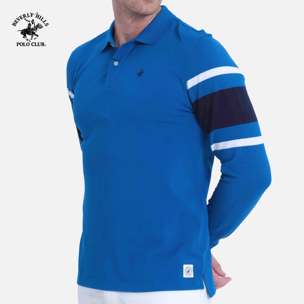 Beverly Hills Polo Club - Áo polo Ngắn tay Nam Slimfit Xanh biển BLS- BHPC PMRLS20TL105