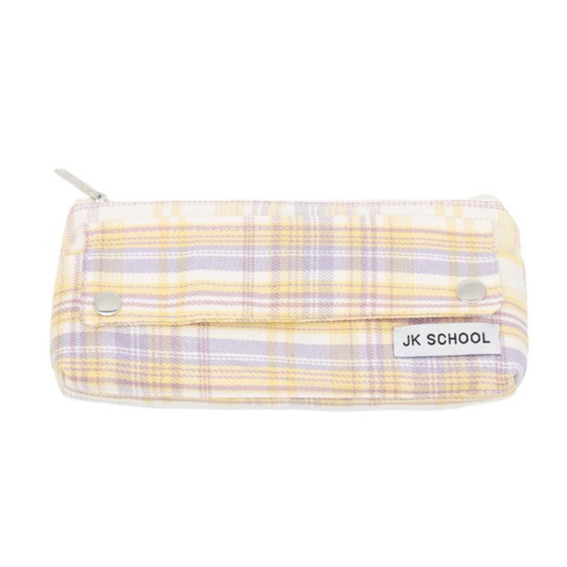 Túi Đựng Bút Bằng Vải Canvas 2 Lớp Sức Chứa Lớn Có Khóa Kéo Tiện Dụng