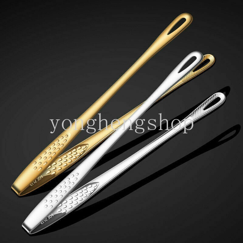 Kẹp Gắp Thức Ăn Bằng Thép Không Gỉ Cán Dài Chống Trượt