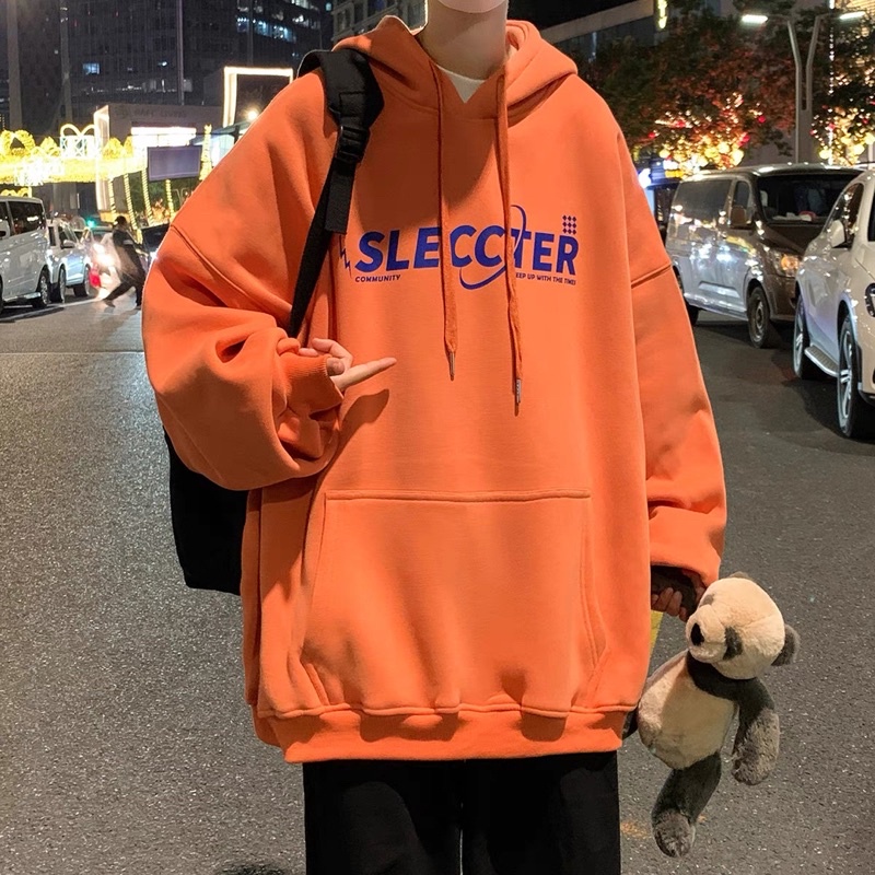 Áo Hoodie Nỉ Bông SLECCTER Tay Dài Unisex Túi Bụng To