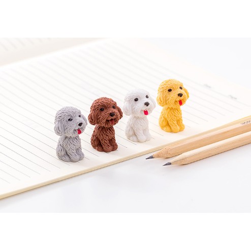 [Mã LIFEBOOK2 giảm 10% đơn 0Đ] Cục Tẩy Bút Chì Hình Chú Chó Teddy Dễ Thương - Văn Phòng Phẩm Sáng Tạo