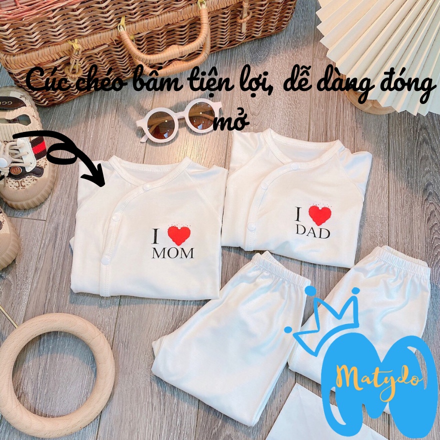 Quần áo sơ sinh bé trai bé gái mùa hè đông giá rẻ cho bé MATYDO trắng SS711