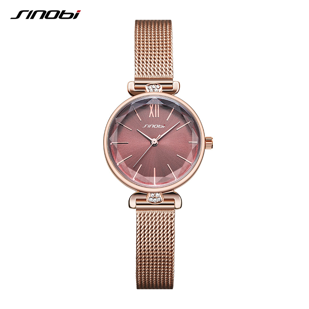 Đồng Hồ Analog Máy Quartz Sinobi 9794 Dây Thép Không Gỉ