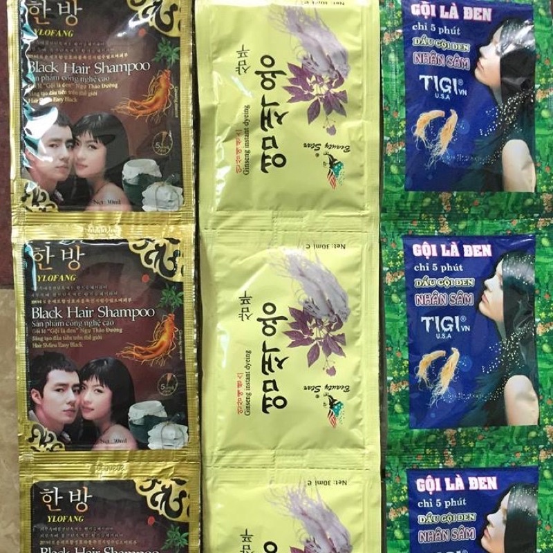 Combo 10 gói gội đen Hàn Quốc các màu