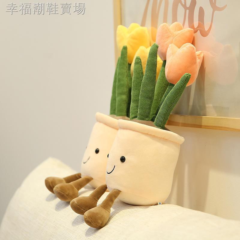 Chậu Hoa Tulip Nhân Tạo 111 Dùng Trang Trí Nhà Cửa