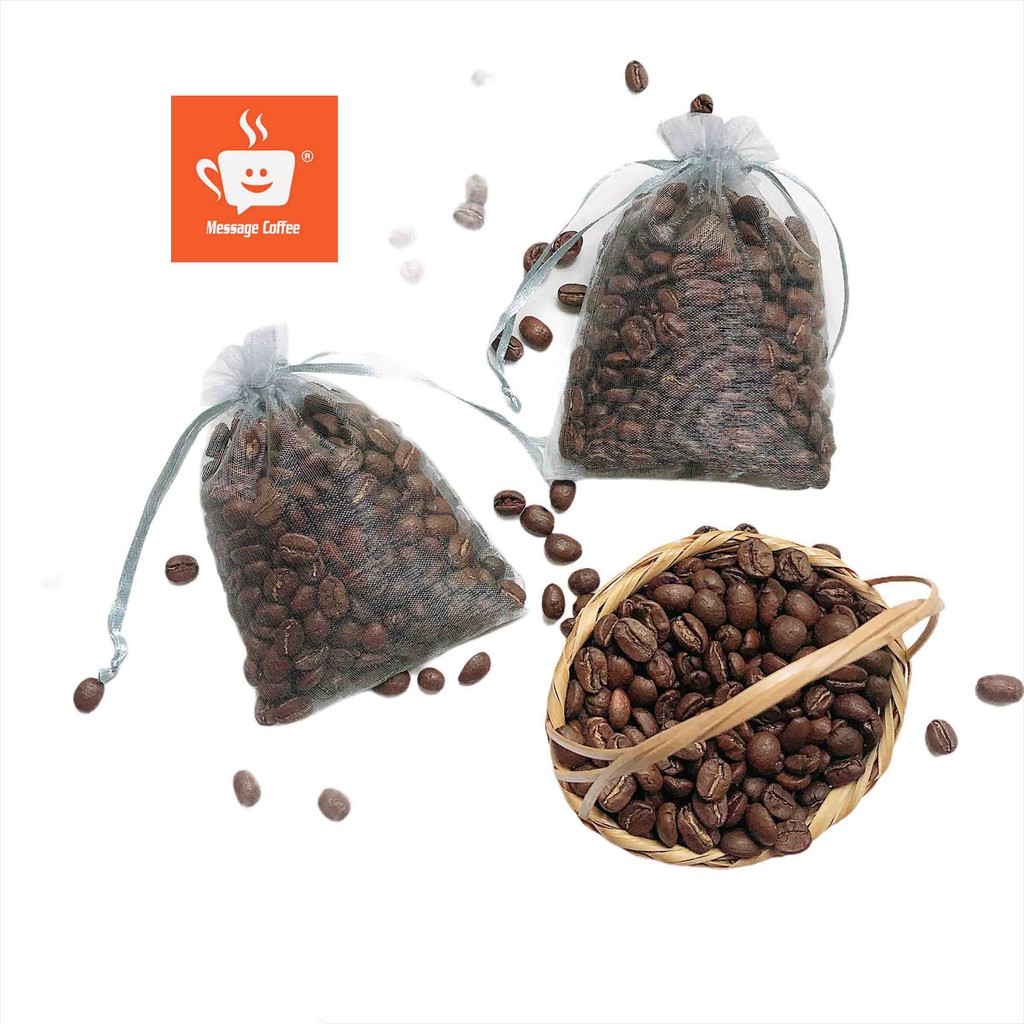 Túi thơm cà phê nguyên chất Message coffee làm thơm và khử mùi xe oto, tủ lạnh, tủ quần áo 30-50gr