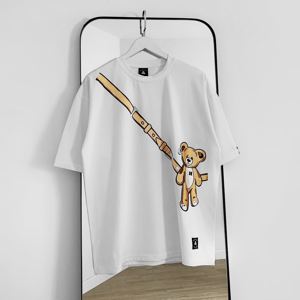 Áo Thun Oversize Bear H, Áo phông chất liệu 100% cotton co giãn 2 chiều, Local Brand ODIN CLUB